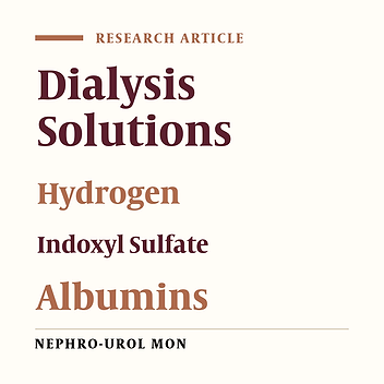 Dialysate With High Dissolved Hydrogen Facilitates Dissociation of Indoxyl Sulfate From Albumin