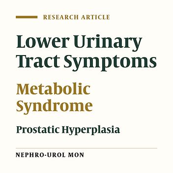 Does Metabolic Syndrome or its Components Correlate With Lower Urinary Tract Symptoms in Benign Prostatic Hyperplasia Patients?