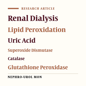 Influence of Hemodialysis on Lipid Peroxidation, Enzymatic and Non-Enzymatic Antioxidant Capacity in Chronic Renal Failure Patients