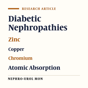 Comparing the Levels of Trace Elements in Patients With Diabetic Nephropathy and Healthy Individuals