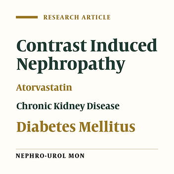 Preventive Effect of Atorvastatin (80 mg) on Contrast-Induced Nephropathy After Angiography in High-Risk Patients: Double-Blind Randomized Clinical Trial