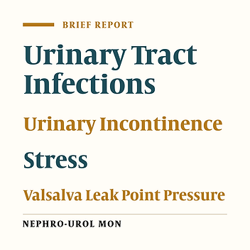 Could Urinary Tract Infection Cause Female Stress Urinary Incontinence? A Clinical Study