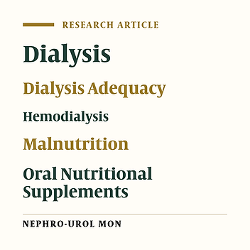The Effect of BCAA and ISO-WHEY Oral Nutritional Supplements on Dialysis Adequacy