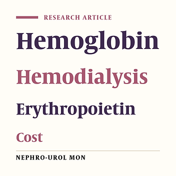 Comparison of Hemoglobin Levels Before and After Hemodialysis and Their Effects on Erythropoietin Dosing and Cost
