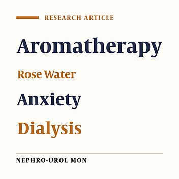 The Effect of Aromatherapy on Anxiety in Patients