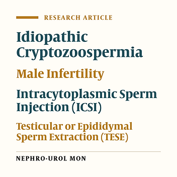 Intracytoplasmic Sperm Injection Outcomes with Freshly Ejaculated Sperms and Testicular or Epididymal Sperm Extraction in Patients with Idiopathic Cryptozoospermia