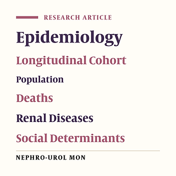 Renal Disease Mortality in the U.S. General Population; Demographic, Socioeconomic, Behavioral, and Medical Risk Factors