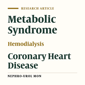 Association Between Metabolic Syndrome and Coronary Heart Disease in Patients on Hemodialysis