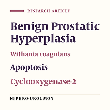 Withania coagulans Extract Induces Cell Apoptosis and Inhibits COX-2 Expression in a Rat Model of Benign Prostatic Hyperplasia