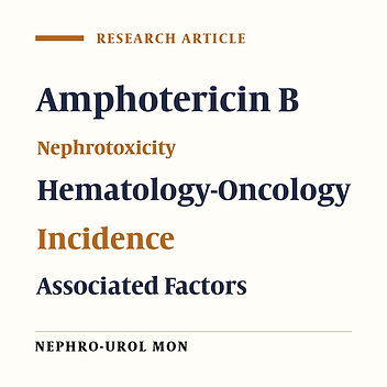 Frequency and Associated Factors of Amphotericin B Nephrotoxicity in Hospitalized Patients in Hematology-Oncology Wards in the Southwest of Iran