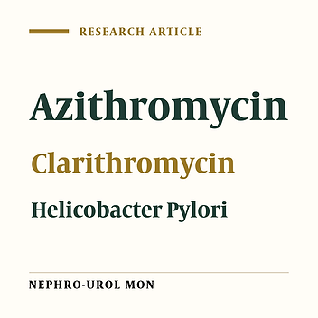 Comparison of Azithromycin and Clarithromycin Triple Therapy Regimens for Helicobacter Pylori Eradication in hemodialysis Patients
