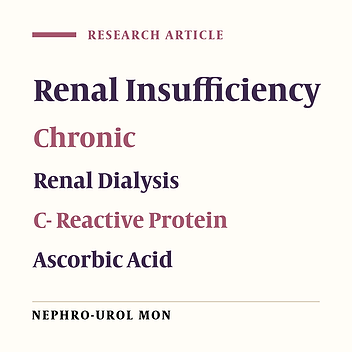Effect of Vitamin C Supplementation on C-reactive Protein Levels in Patients Undergoing Hemodialysis: A Randomized, Double Blind, Placebo-Controlled Study