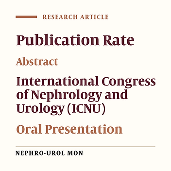 Fate of Abstracts Presented at the First International Congress of Nephrology and Urology, Tehran, Iran, 2015