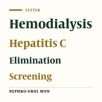Chronic Hemodialysis Patients; Special Group for Hepatitis C Elimination Programs in Iran