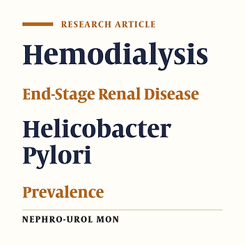 Prevalence of Helicobacter pylori in long-term dialysis patients