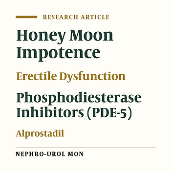 Phosphodiesterase Inhibitor (Sildenafil) in the Management of Honey Moon Impotence