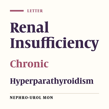 Mineral and Bone Disease in African Renal Failure Patients