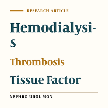 Alternatively Spliced Human Tissue Factor and Thrombotic Tendencies in Hemodialysis Patients