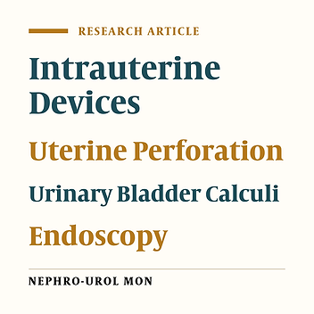 Bladder Calculus Resulting from the Migration of an Intrauterine Contraceptive Device: A Report of Ten Cases