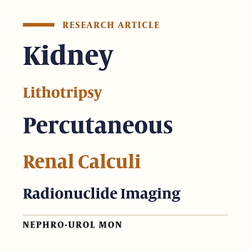 Effect of Percutaneous Nephrolithotomy on Renal Function Measured by Tc-99m- Dimercapto-Succinic Acid Renal Scan
