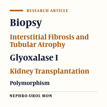 A419C Polymorphism of Glyoxalase I Gene: Renal Function and Histological Findings at 12 Months after Renal Transplantation