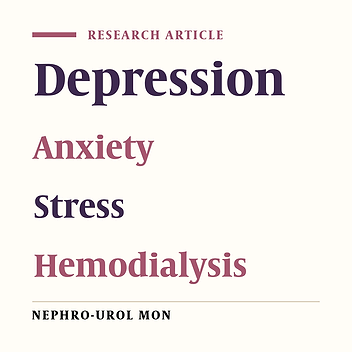 A Survey on Relationships Between Mental Health Related Factors (Stress, Depression, Anxiety) and Marital Satisfaction in Hemodialysis Patients