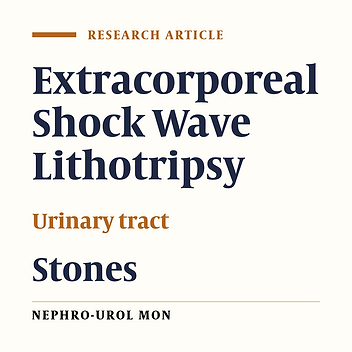 Influence of Prognostic Factors on the Outcome of Extracorporeal Shock Wave Lithotripsy in Upper Urinary Tract Stone Disease