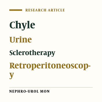 Retroperitoneoscopic Management of Chyluria: Our Experience