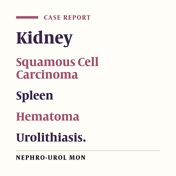 Squamous Cell Carcinoma of The Left Kidney Presenting with Splenic Hematoma