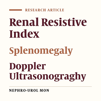 Effect of Splenomegaly on Renal Resistive Index: Doppler Ultrasonograghy Study