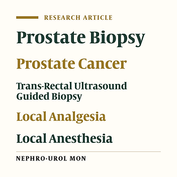 Analgesia for Prostate biopsy: efficacy of Diclofenac patch versus Diclofenac suppository as compared to Placebo during Prostate biopsy