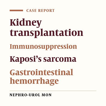 Isolated intestinal Kaposi’s sarcoma in a kidney transplant patient: Diagnostic difficulty
