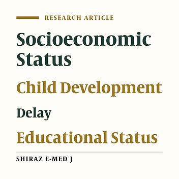 Socioeconomic Status and Child Developmental Delay: A Prospective Cohort Study