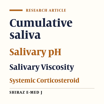 The Effect of Systemic Corticosteroid Use on the pH and Viscosity of Saliva