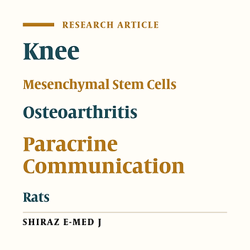 Paracrine Effect of Synovial-Derived Stem Cells on Induced Knee Osteoarthritis in Rats