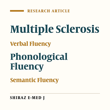 A Study on Verbal Fluency of Persian Patients with Three Types of Multiple Sclerosis