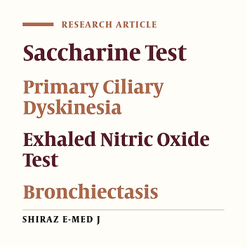 Investigation of Primary Ciliary Dyskinesia in Children with Bronchiectasis in Iran