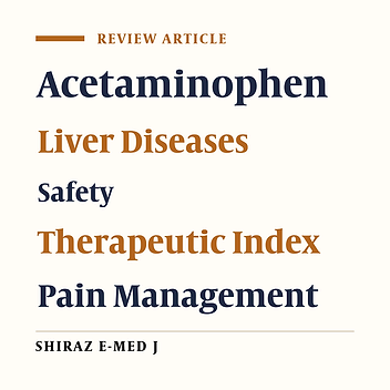 Pain Management with Acetaminophen in Patients with Liver Diseases: A Review Article