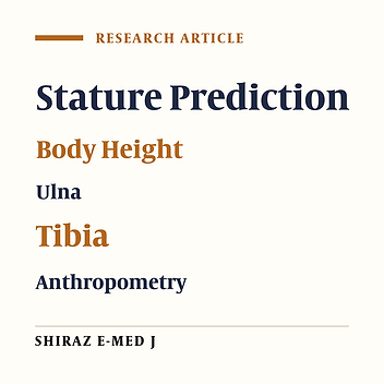 Height Prediction Based on the Lengths of Ulna and Tibia in an Iranian Population