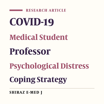 Psychological Distress and Coping Strategies Among Clinicians and Medical Students During the COVID-19 Pandemic: A Cross-sectional Study in Guilan, Iran