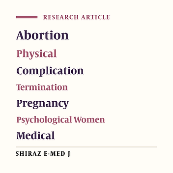 Short-Term Physical and Psychological Health Consequences of Induced and Spontaneous Abortion: A Cross-sectional Study