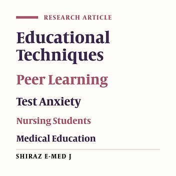 Comparison Between Peer Learning and Conventional Methods in Biostatistics Course Among Postgraduate Nursing Students’ Final Score, Statistics and Test Anxiety: A Quasi-experimental Study with a Control Group