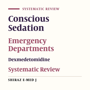 Dexmedetomidine for Procedural Sedation in the Emergency Department: A Systematic Review