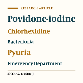 Impact of Povidone-iodine Versus Chlorhexidine for Periurethral Cleaning Before Catheterization on Pyuria and Bacteriuria Among Emergency Department Patients