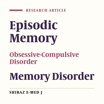 Episodic Memory in Obsessive-Compulsive Disorder: Comparison with Healthy Controls