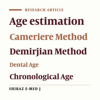 A Comparison of Demirjian and Cameriere Methods in Estimating Age and Development of a Modified Cameriere Method