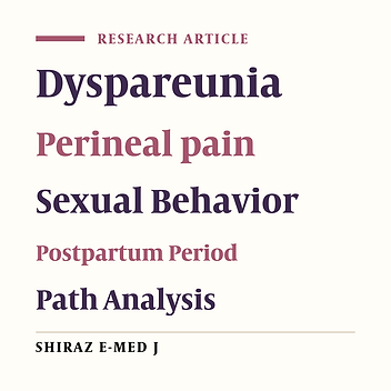 A Structural Equation Modeling Analysis of the Related Factors of Sexual Function and Dyspareunia After Vaginal Birth