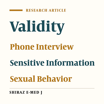 Evaluation of Conducting Phone Interviews on Sexual Behavior: An Iranian Population-Based Study