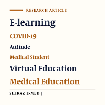 Medical Students' Attitude Toward E-learning During the COVID-19 Pandemic