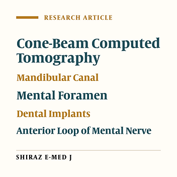 Anatomical Variations of the Mandibular Canal and Mental Foramen in Full Edentulous Iranian Subpopulation: A Cone-Beam Computed Tomographic Study